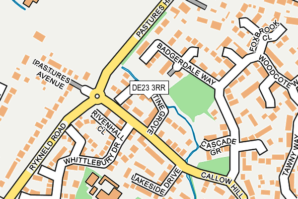 DE23 3RR map - OS OpenMap – Local (Ordnance Survey)