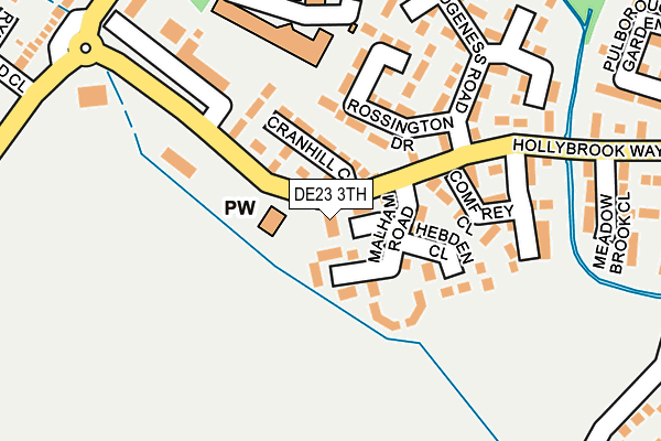 DE23 3TH map - OS OpenMap – Local (Ordnance Survey)