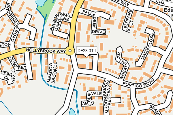 DE23 3TJ map - OS OpenMap – Local (Ordnance Survey)