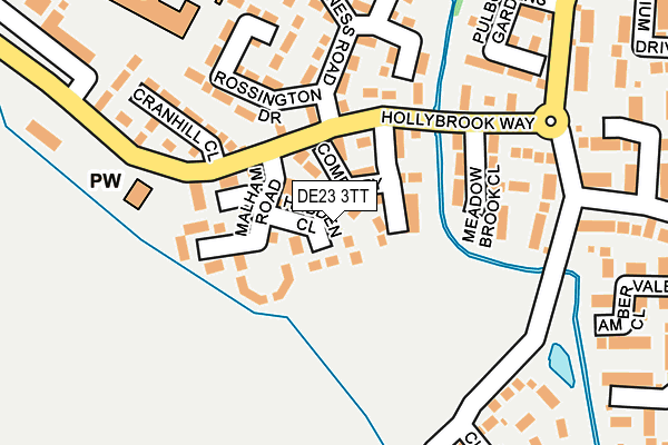 DE23 3TT map - OS OpenMap – Local (Ordnance Survey)