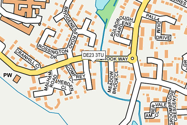 DE23 3TU map - OS OpenMap – Local (Ordnance Survey)