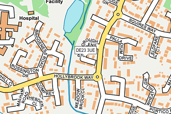 DE23 3UE map - OS OpenMap – Local (Ordnance Survey)