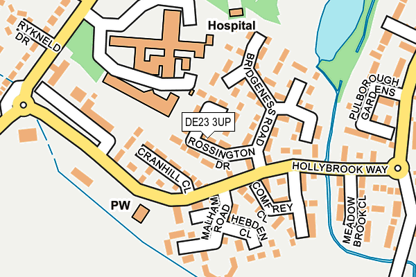 DE23 3UP map - OS OpenMap – Local (Ordnance Survey)