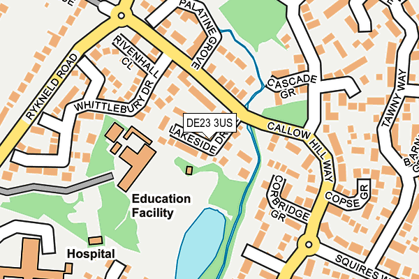DE23 3US map - OS OpenMap – Local (Ordnance Survey)