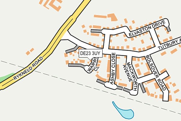 DE23 3UY map - OS OpenMap – Local (Ordnance Survey)