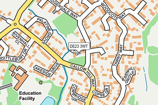 DE23 3WT map - OS OpenMap – Local (Ordnance Survey)