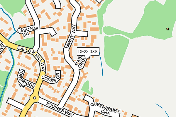 DE23 3XS map - OS OpenMap – Local (Ordnance Survey)