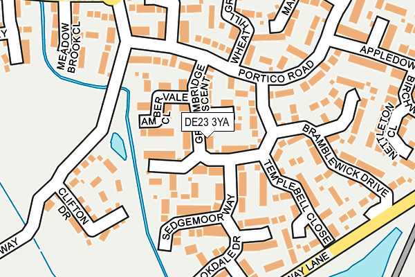 DE23 3YA map - OS OpenMap – Local (Ordnance Survey)
