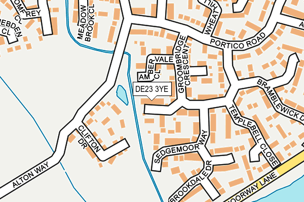 DE23 3YE map - OS OpenMap – Local (Ordnance Survey)