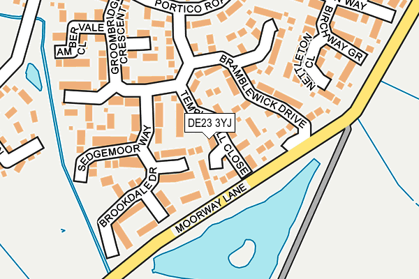 DE23 3YJ map - OS OpenMap – Local (Ordnance Survey)