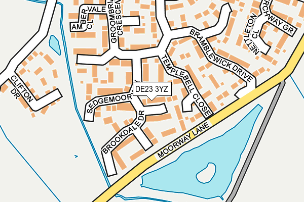 DE23 3YZ map - OS OpenMap – Local (Ordnance Survey)