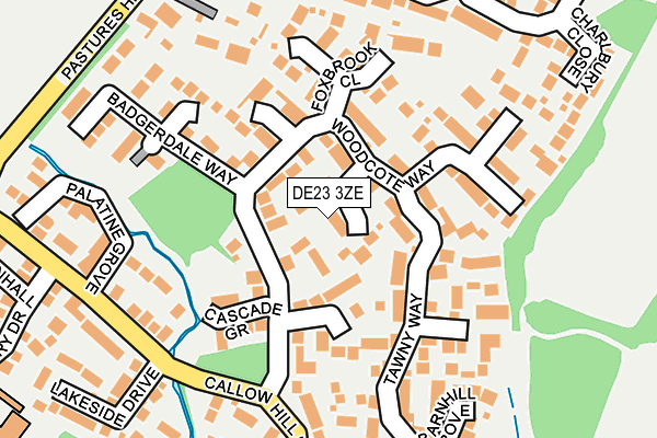 DE23 3ZE map - OS OpenMap – Local (Ordnance Survey)