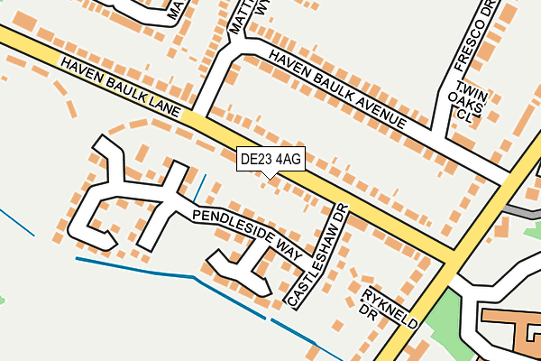 DE23 4AG map - OS OpenMap – Local (Ordnance Survey)