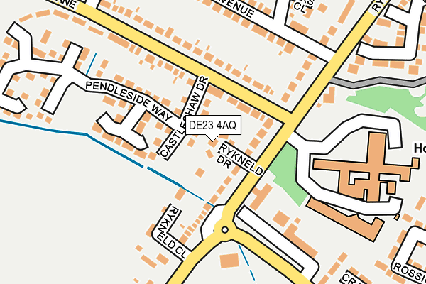 DE23 4AQ map - OS OpenMap – Local (Ordnance Survey)