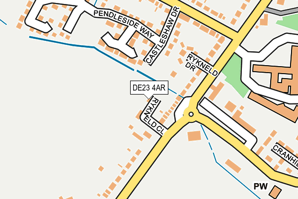 DE23 4AR map - OS OpenMap – Local (Ordnance Survey)