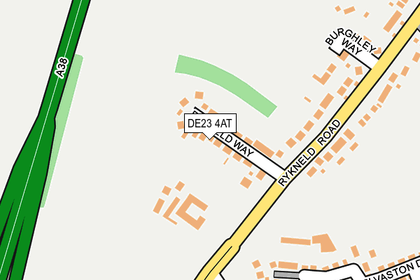 DE23 4AT map - OS OpenMap – Local (Ordnance Survey)