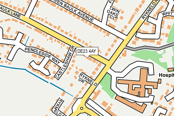 DE23 4AY map - OS OpenMap – Local (Ordnance Survey)