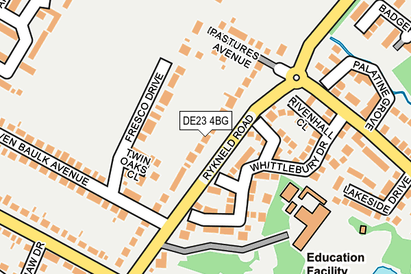 DE23 4BG map - OS OpenMap – Local (Ordnance Survey)
