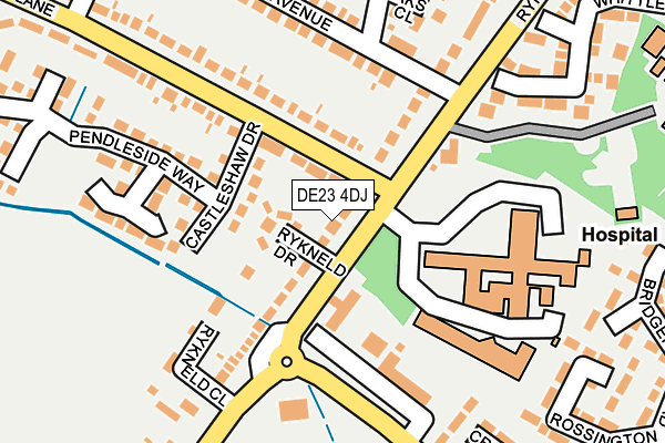 DE23 4DJ map - OS OpenMap – Local (Ordnance Survey)