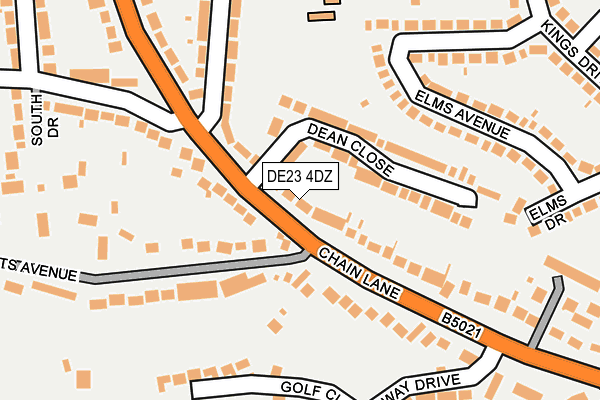 DE23 4DZ map - OS OpenMap – Local (Ordnance Survey)