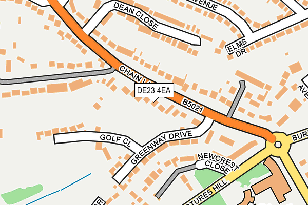 DE23 4EA map - OS OpenMap – Local (Ordnance Survey)