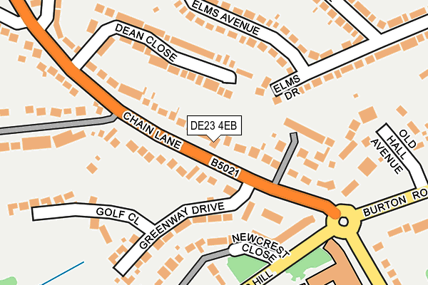 DE23 4EB map - OS OpenMap – Local (Ordnance Survey)
