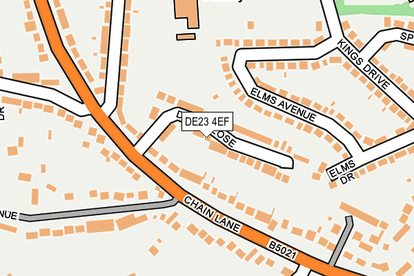 DE23 4EF map - OS OpenMap – Local (Ordnance Survey)