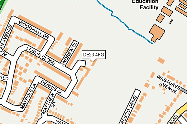 DE23 4FG map - OS OpenMap – Local (Ordnance Survey)