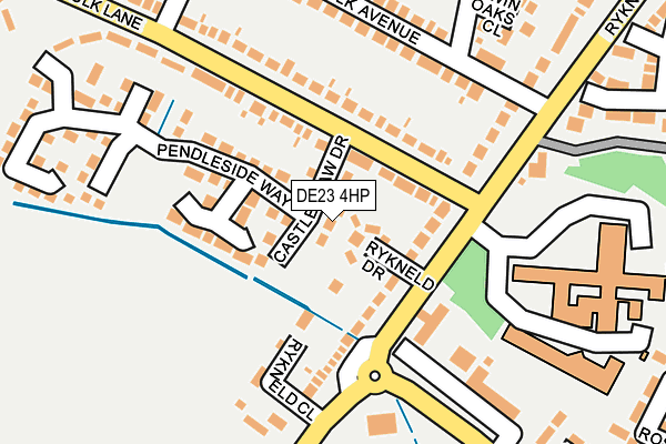 DE23 4HP map - OS OpenMap – Local (Ordnance Survey)