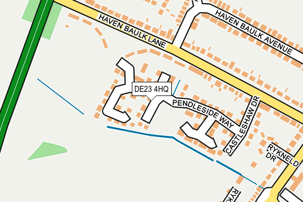 DE23 4HQ map - OS OpenMap – Local (Ordnance Survey)