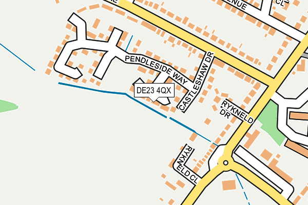 DE23 4QX map - OS OpenMap – Local (Ordnance Survey)