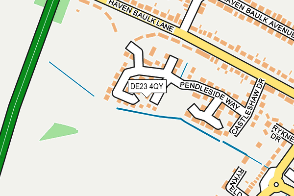 DE23 4QY map - OS OpenMap – Local (Ordnance Survey)