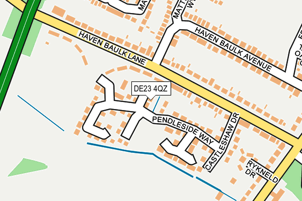 DE23 4QZ map - OS OpenMap – Local (Ordnance Survey)