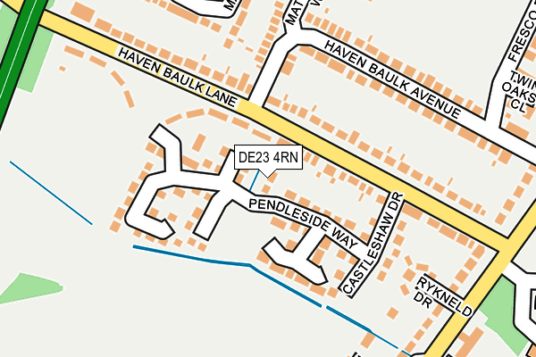 DE23 4RN map - OS OpenMap – Local (Ordnance Survey)