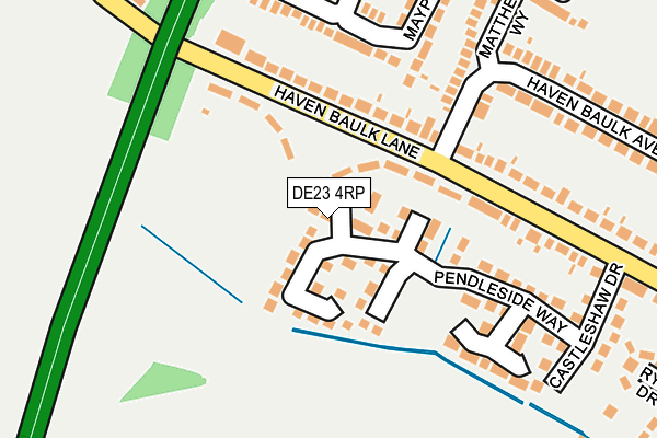 DE23 4RP map - OS OpenMap – Local (Ordnance Survey)