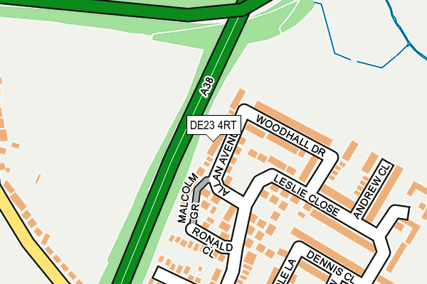 DE23 4RT map - OS OpenMap – Local (Ordnance Survey)