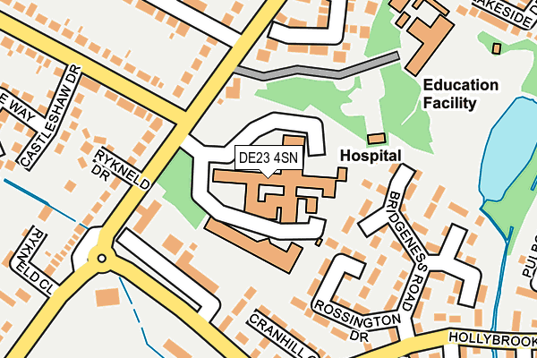 DE23 4SN map - OS OpenMap – Local (Ordnance Survey)