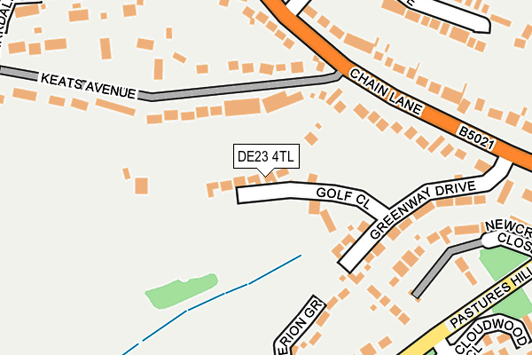 DE23 4TL map - OS OpenMap – Local (Ordnance Survey)
