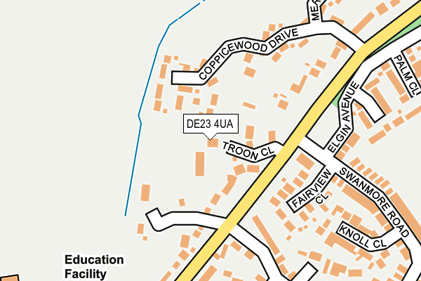 DE23 4UA map - OS OpenMap – Local (Ordnance Survey)