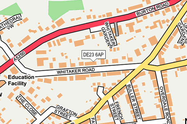 DE23 6AP map - OS OpenMap – Local (Ordnance Survey)