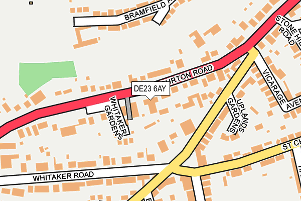 DE23 6AY map - OS OpenMap – Local (Ordnance Survey)