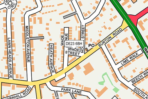 DE23 6BH map - OS OpenMap – Local (Ordnance Survey)