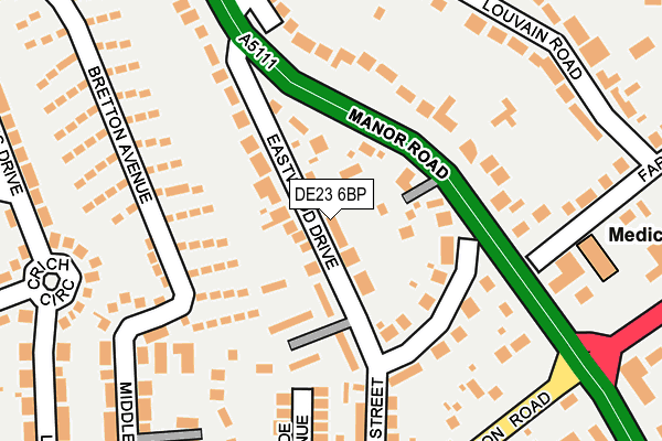 DE23 6BP map - OS OpenMap – Local (Ordnance Survey)