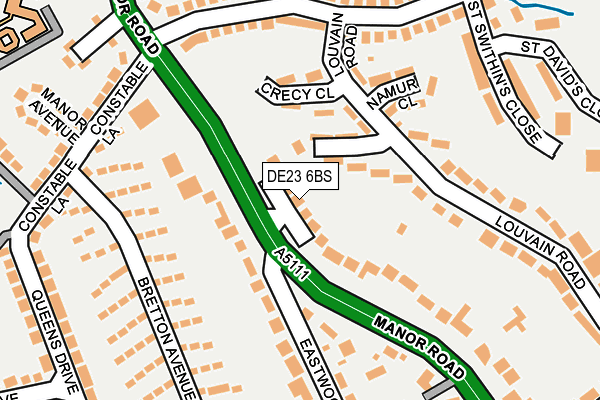DE23 6BS map - OS OpenMap – Local (Ordnance Survey)