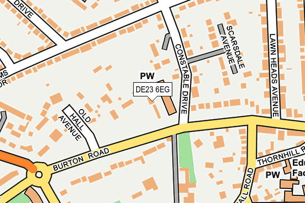 DE23 6EG map - OS OpenMap – Local (Ordnance Survey)