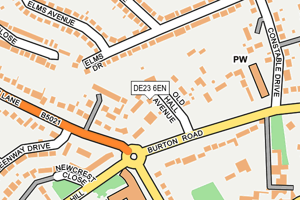DE23 6EN map - OS OpenMap – Local (Ordnance Survey)