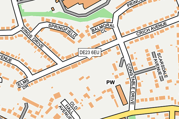 DE23 6EU map - OS OpenMap – Local (Ordnance Survey)
