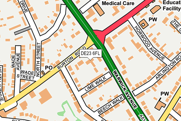 DE23 6FL map - OS OpenMap – Local (Ordnance Survey)