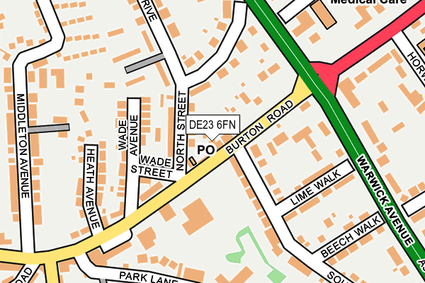 DE23 6FN map - OS OpenMap – Local (Ordnance Survey)