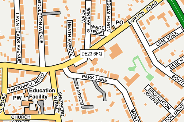 DE23 6FQ map - OS OpenMap – Local (Ordnance Survey)